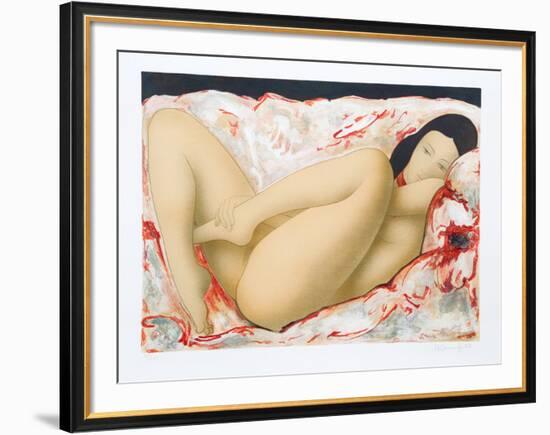 Reclining Nude-Alain Bonnefoit-Framed Collectable Print