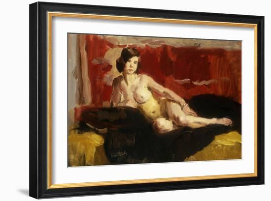 Reclining Nude-Isaac Israels-Framed Giclee Print