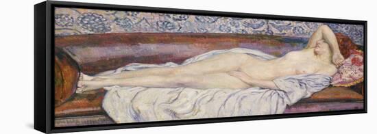 Reclining Nude-Théo van Rysselberghe-Framed Premier Image Canvas