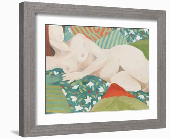 Reclining nude-Jennifer Abbott-Framed Giclee Print