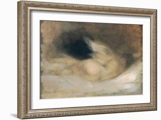 Reclining Nude-Eugene Carriere-Framed Giclee Print