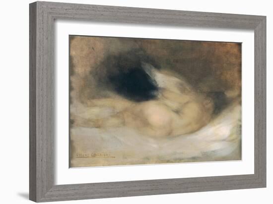 Reclining Nude-Eugene Carriere-Framed Giclee Print