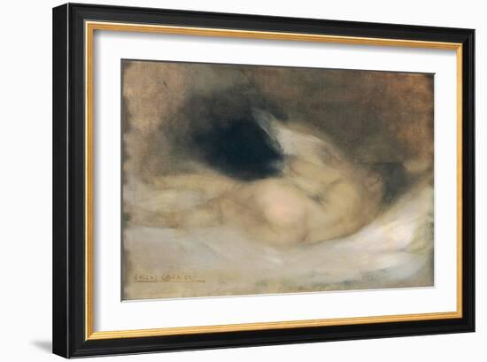 Reclining Nude-Eugene Carriere-Framed Giclee Print