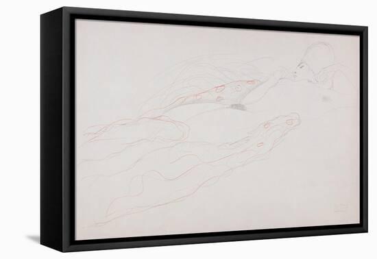 Reclining Nude-Gustav Klimt-Framed Premier Image Canvas