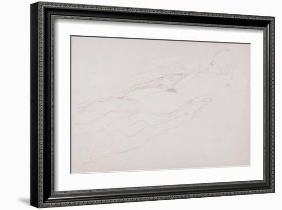 Reclining Nude-Gustav Klimt-Framed Giclee Print