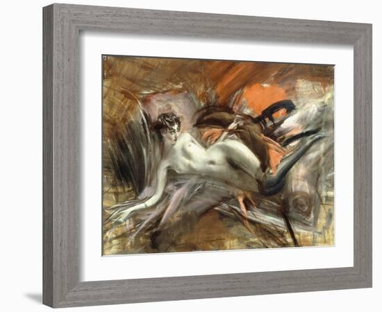 Reclining Nude-Giovanni Boldini-Framed Giclee Print