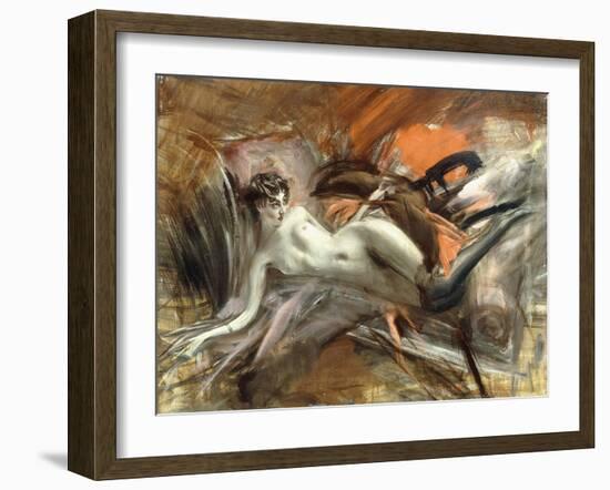 Reclining Nude-Giovanni Boldini-Framed Giclee Print