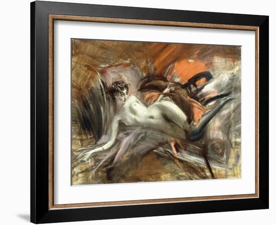 Reclining Nude-Giovanni Boldini-Framed Giclee Print