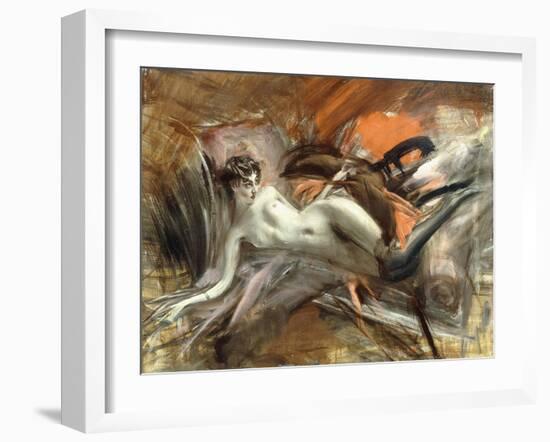 Reclining Nude-Giovanni Boldini-Framed Giclee Print