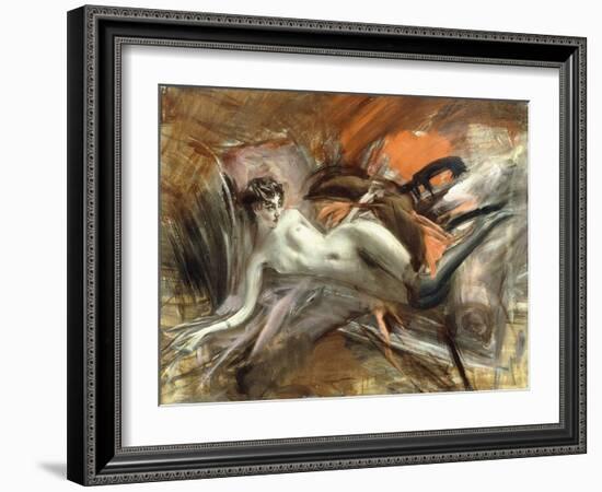 Reclining Nude-Giovanni Boldini-Framed Giclee Print