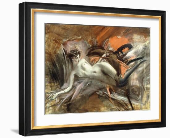 Reclining Nude-Giovanni Boldini-Framed Giclee Print