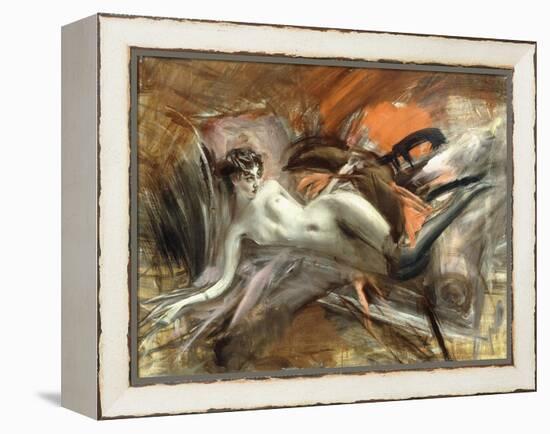 Reclining Nude-Giovanni Boldini-Framed Premier Image Canvas