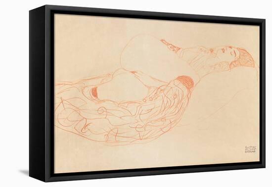 Reclining Semi-Nude (Masturbatin), 1912-1913-Gustav Klimt-Framed Premier Image Canvas