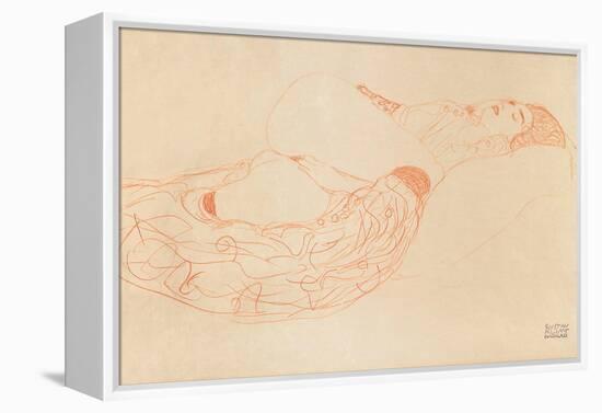 Reclining Semi-Nude (Masturbatin), 1912-1913-Gustav Klimt-Framed Premier Image Canvas