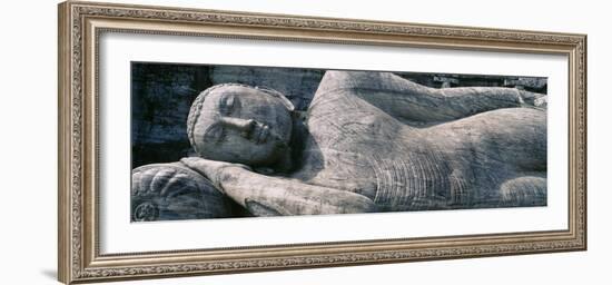 Reclining Stone Buddha Polonnaruwa, Sri Lanka-null-Framed Photographic Print