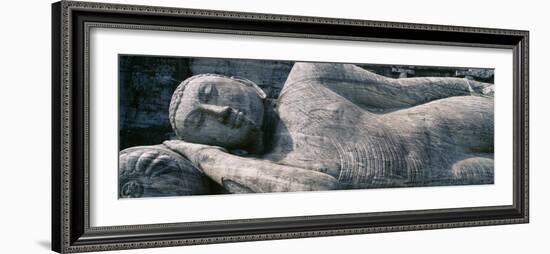 Reclining Stone Buddha Polonnaruwa, Sri Lanka-null-Framed Photographic Print