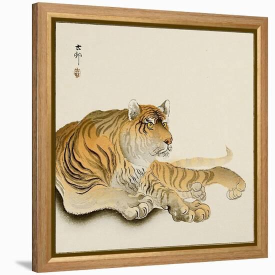 Reclining Tiger-Koson Ohara-Framed Premier Image Canvas