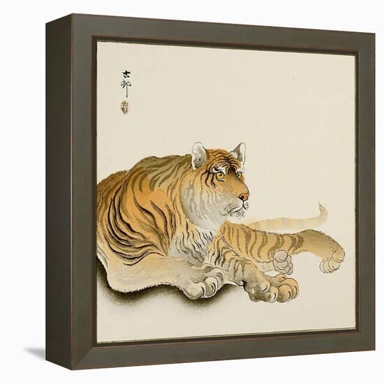 Reclining Tiger-Koson Ohara-Framed Premier Image Canvas