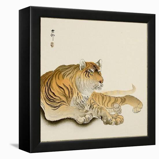 Reclining Tiger-Koson Ohara-Framed Premier Image Canvas