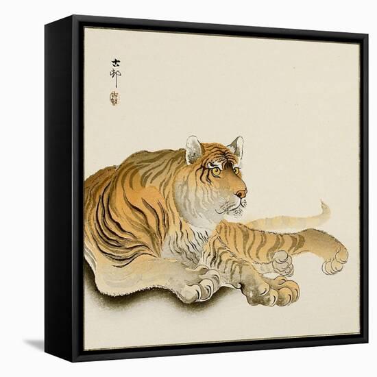 Reclining Tiger-Koson Ohara-Framed Premier Image Canvas