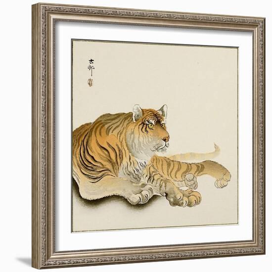 Reclining Tiger-Koson Ohara-Framed Giclee Print