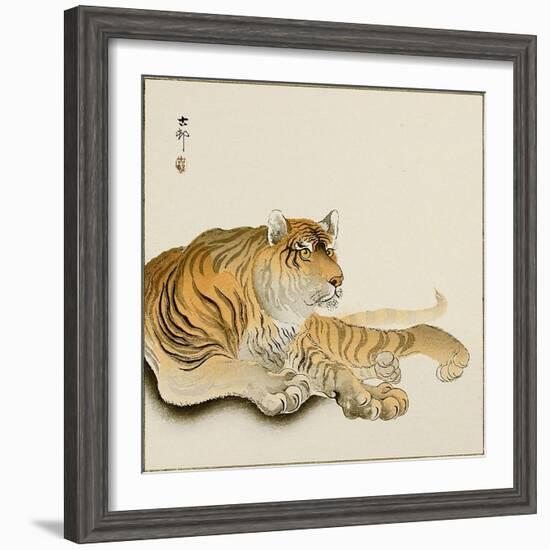 Reclining Tiger-Koson Ohara-Framed Giclee Print