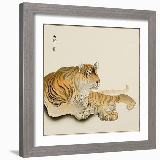 Reclining Tiger-Koson Ohara-Framed Giclee Print