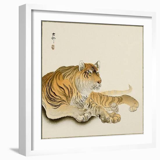 Reclining Tiger-Koson Ohara-Framed Giclee Print