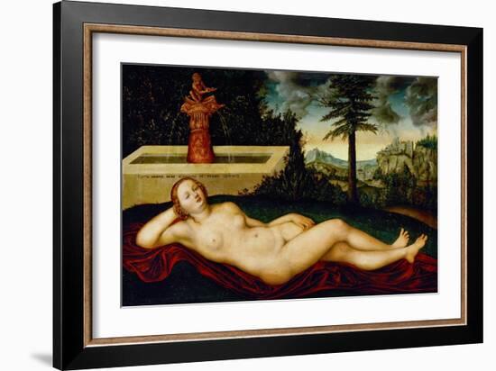 Reclining Water-Nymph-Lucas Cranach the Elder-Framed Giclee Print