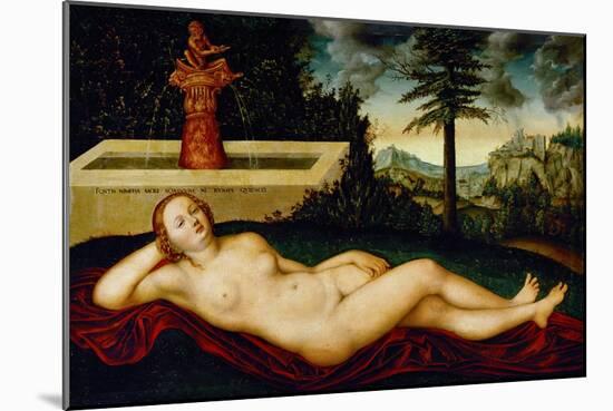 Reclining Water-Nymph-Lucas Cranach the Elder-Mounted Giclee Print