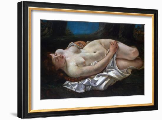 Reclining Woman, 1865-Gustave Courbet-Framed Giclee Print