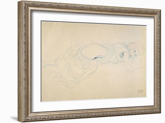 Reclining Woman 2-Gustav Klimt-Framed Giclee Print