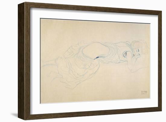 Reclining Woman 2-Gustav Klimt-Framed Giclee Print