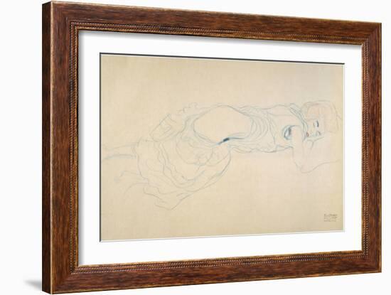 Reclining Woman 2-Gustav Klimt-Framed Giclee Print