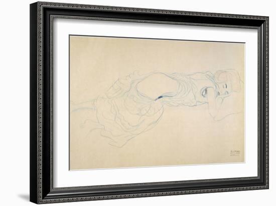 Reclining Woman 2-Gustav Klimt-Framed Giclee Print