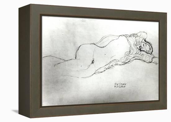 Reclining Woman, c.1914-Gustav Klimt-Framed Premier Image Canvas