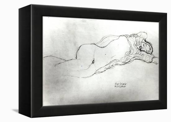 Reclining Woman, c.1914-Gustav Klimt-Framed Premier Image Canvas