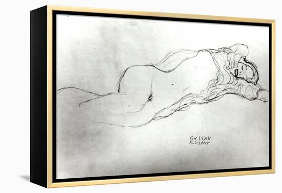 Reclining Woman, c.1914-Gustav Klimt-Framed Premier Image Canvas