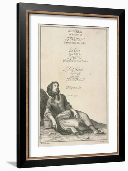 Reclining Woman with a Basket, Cries of London-Pierce Tempest-Framed Giclee Print