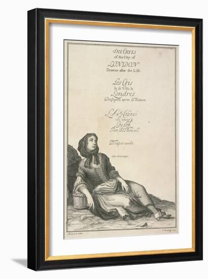 Reclining Woman with a Basket, Cries of London-Pierce Tempest-Framed Giclee Print