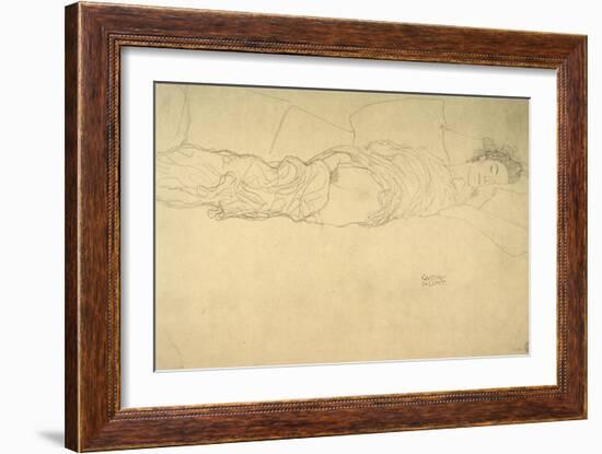 Reclining Woman-Gustav Klimt-Framed Giclee Print