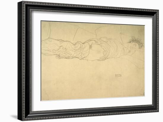 Reclining Woman-Gustav Klimt-Framed Giclee Print