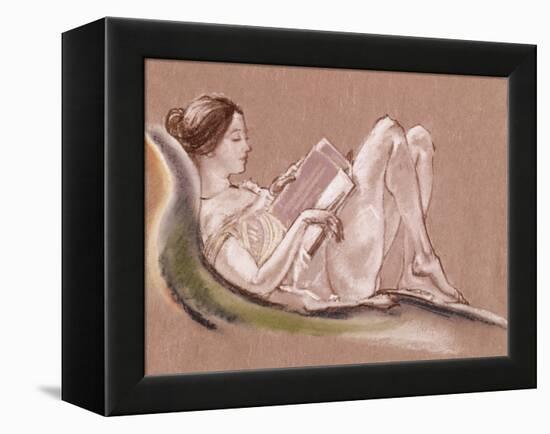 Reclining Woman-Arthur Bowen Davies-Framed Premier Image Canvas