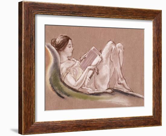 Reclining Woman-Arthur Bowen Davies-Framed Giclee Print