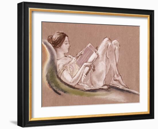 Reclining Woman-Arthur Bowen Davies-Framed Giclee Print