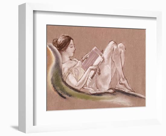 Reclining Woman-Arthur Bowen Davies-Framed Giclee Print