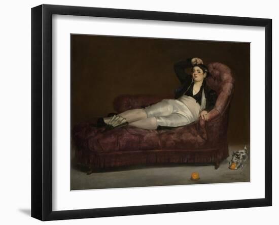 Reclining Young Woman in Spanish Costume, 1862-63-Edouard Manet-Framed Giclee Print