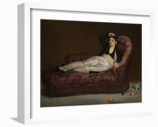 Reclining Young Woman in Spanish Costume, 1862-63-Edouard Manet-Framed Giclee Print