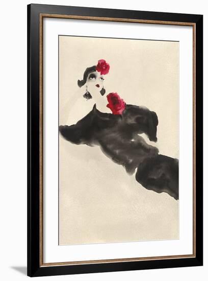 Reclining-Bridget Davies-Framed Art Print
