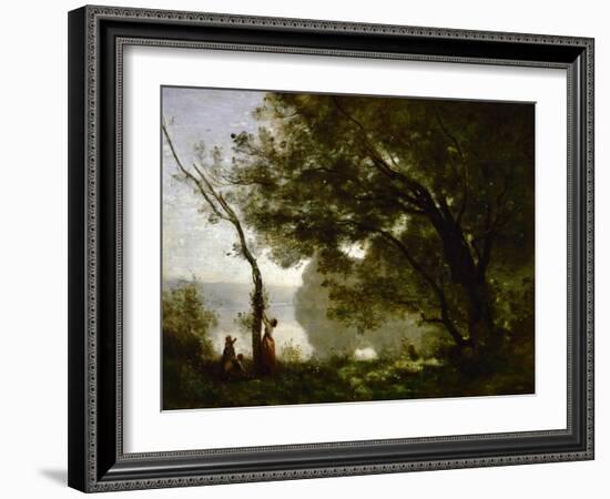 Recollection of Mortefontaine-Jean-Baptiste-Camille Corot-Framed Giclee Print